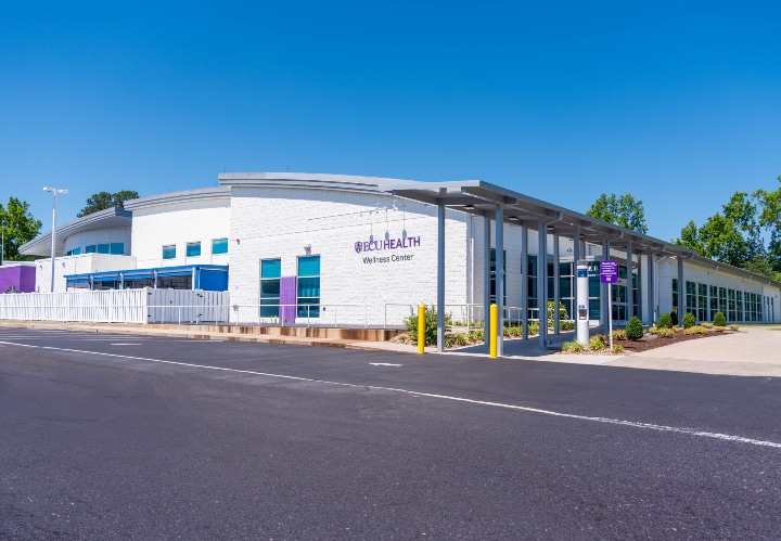 GreenvilleWellnessExteriors-5711-Edit ECU Health Wellness Center in Greenville