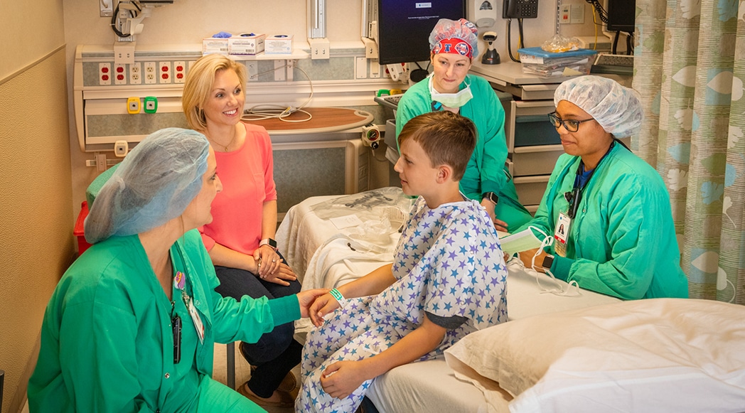 The ASU provides surgical care in a child-friendly environment with pediatric trained staff.