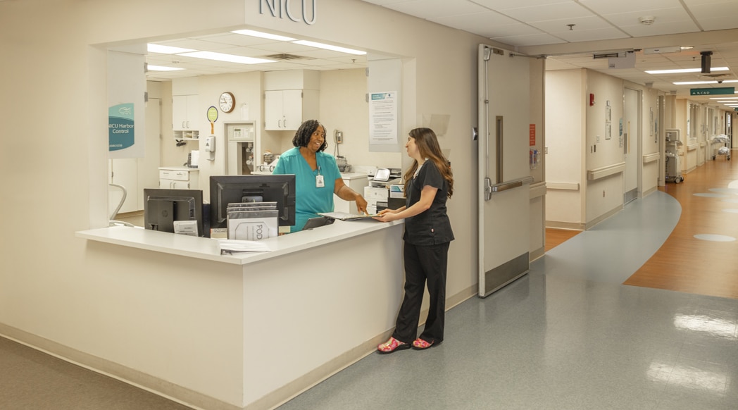 Each time you enter the NICU you will be greeted by our unit secretaries who validate visitors and help ensure the safety of your child during their stay.