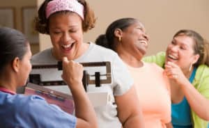 A group of women in a weight management class.