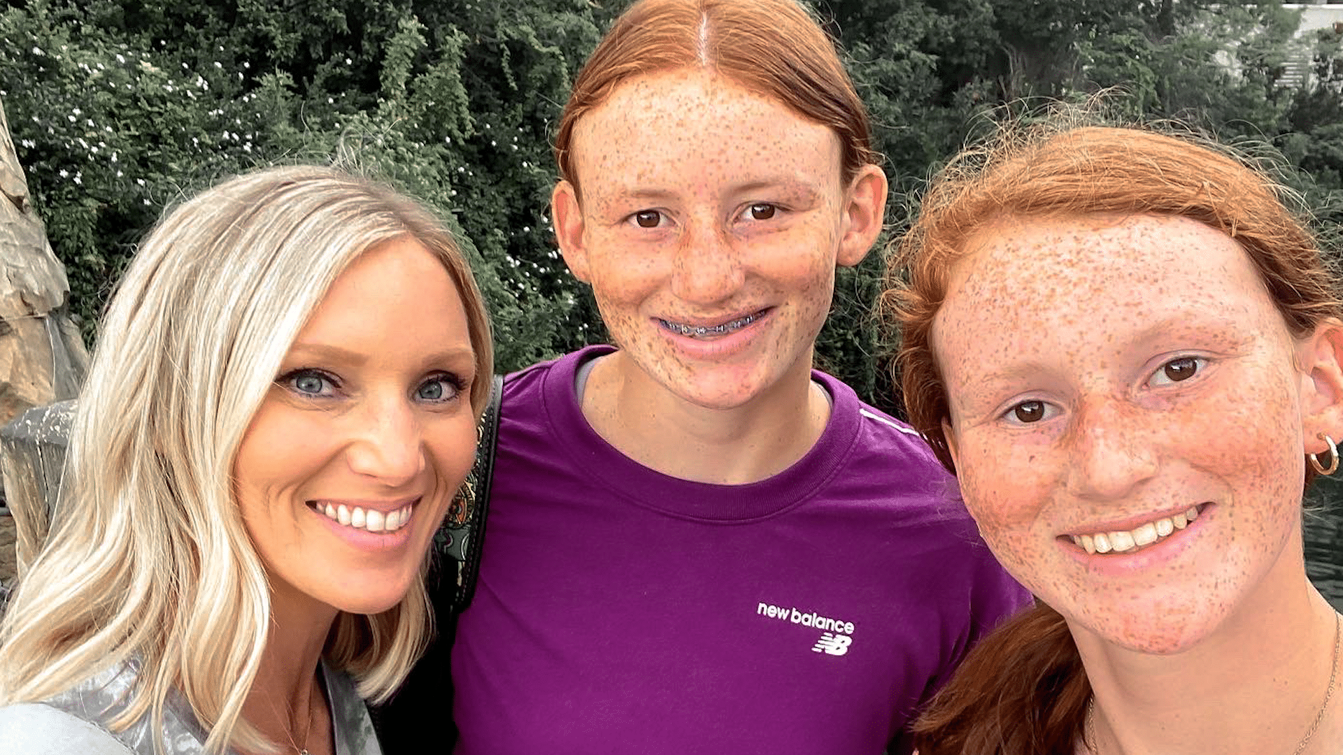 Dana Parker poses for a photo with her daughters.