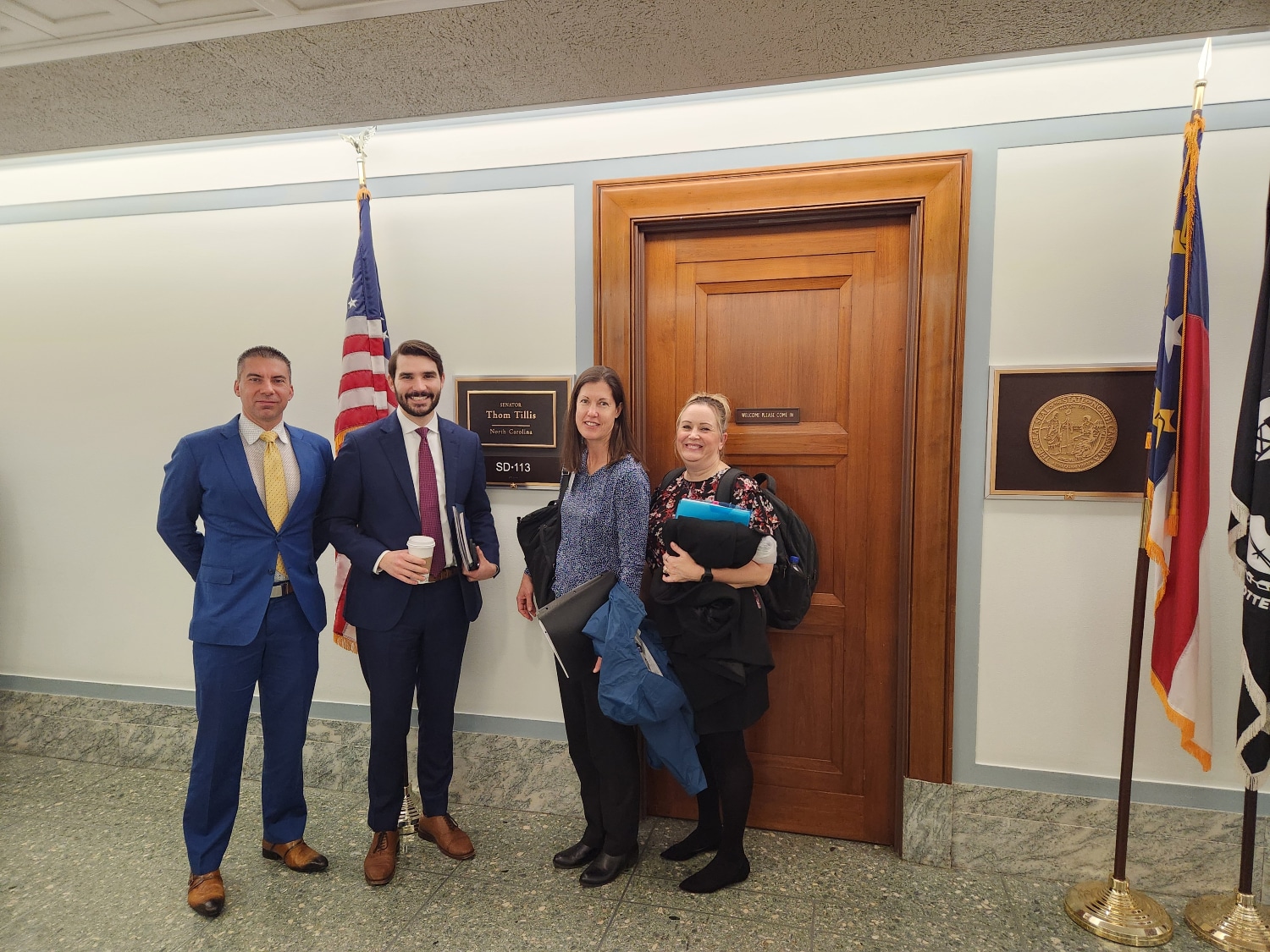 Stacey Greenway stands outside of a U.S. Senator's office during Day on the Hill.