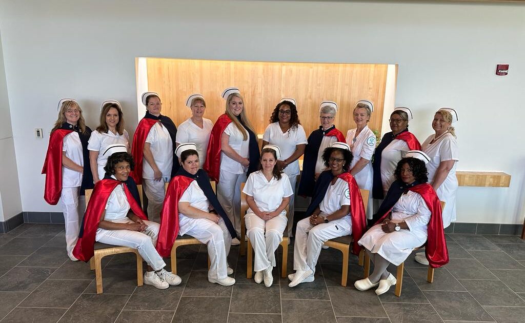 The Eastern North Carolina Nurse Honor Guard team poses for a photo.