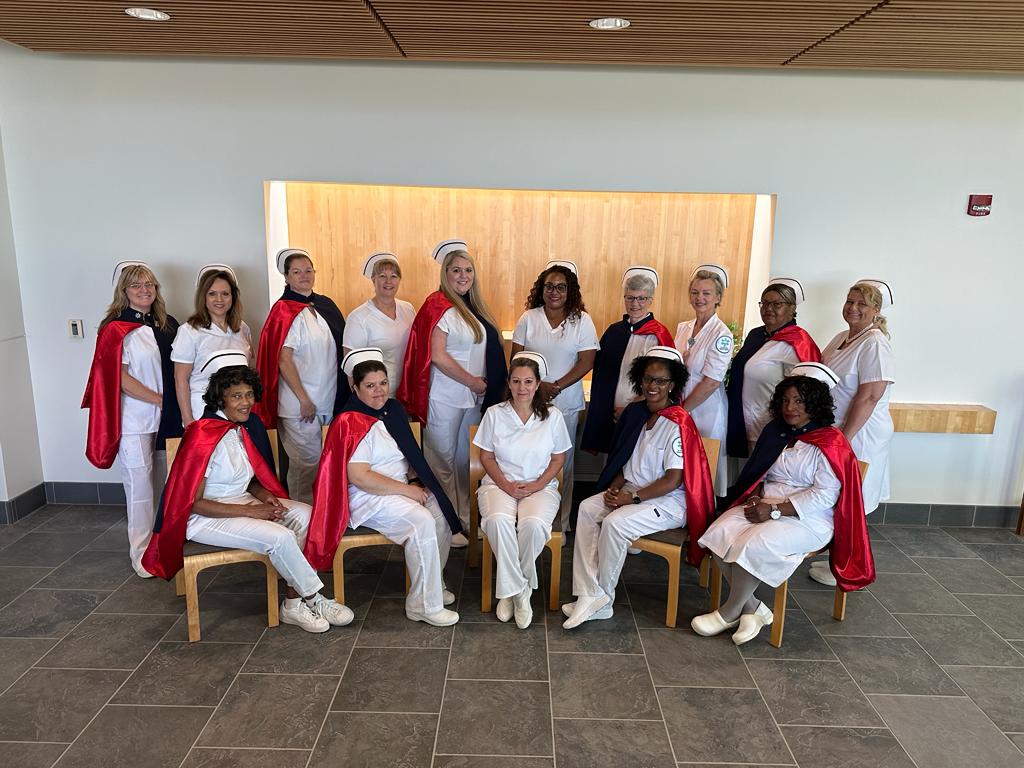 The Eastern North Carolina Nurse Honor Guard team poses for a photo.
