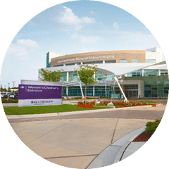 Maynard Circle An exterior view of Maynard Children's Hospital at ECU Health Medical Center.