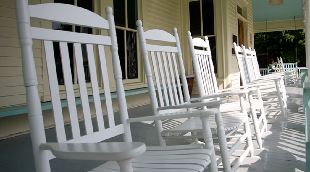 Welcome-Day-Our-Region-2 Rocking chairs sit on the front porch of a home in a rural eastern North Carolina town.