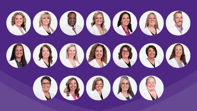 24-ECUH-047 Great 100 Nurses-Digital400x225 A graphic of ECU Health's 19 Great 100 honorees.
