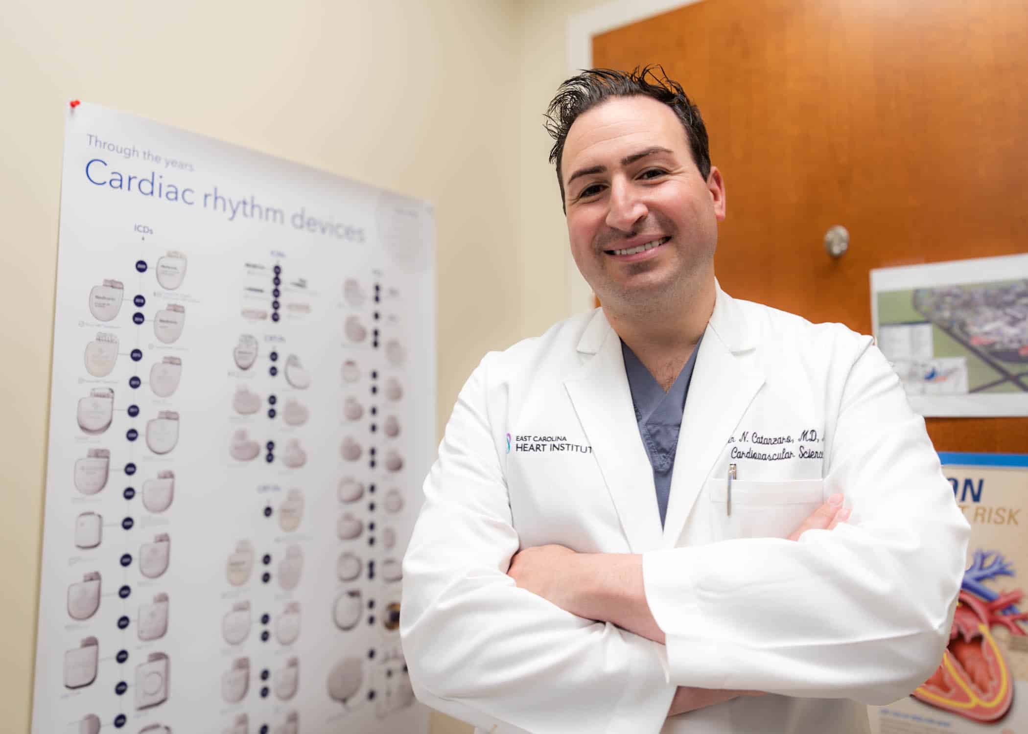 CatanzaroClinic-9289 Dr. John Catanzaro poses for a photo in a patient room.