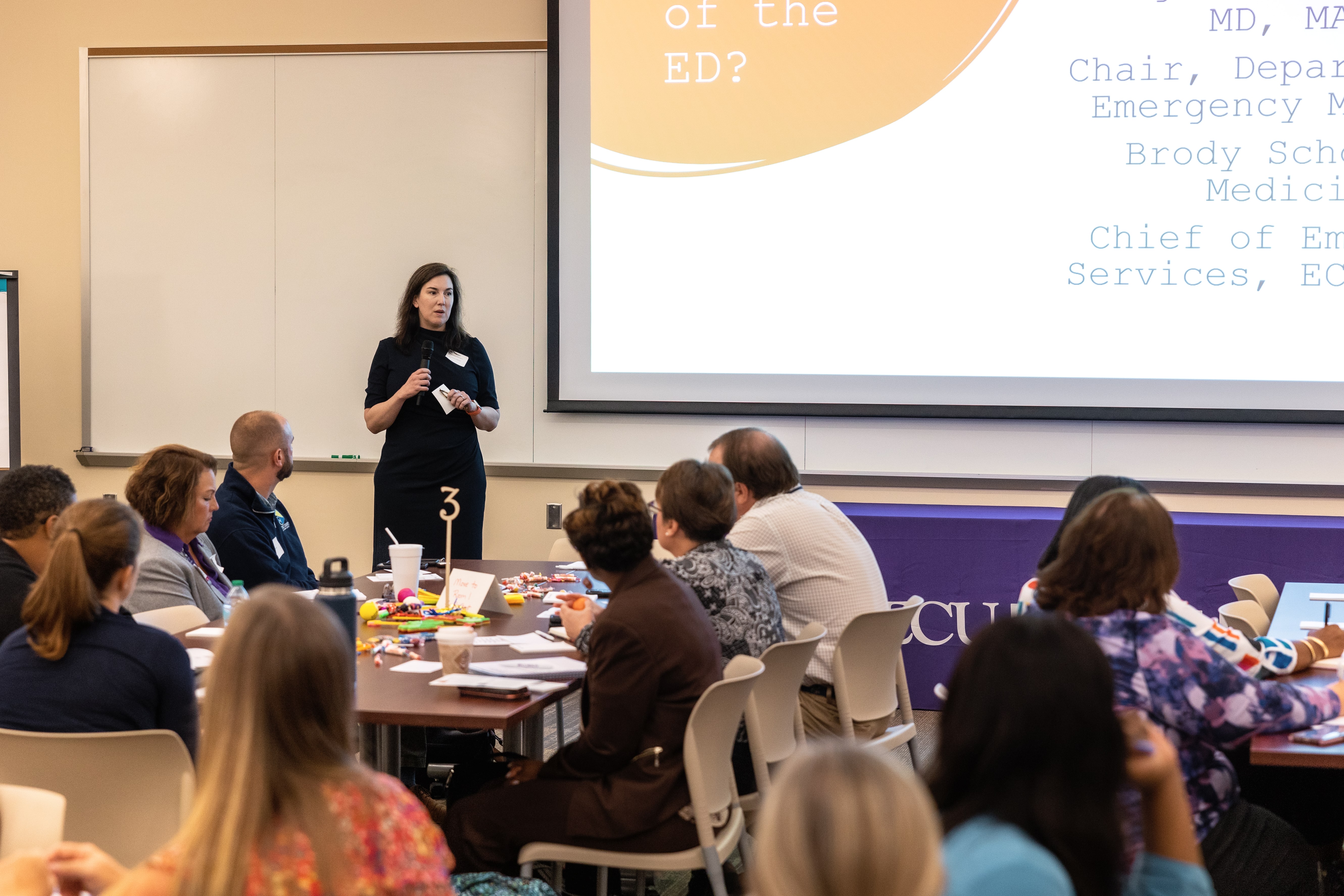 Dr. Leigh Patterson, chief of services for emergency medicine at ECU Health Medical Center and chair of emergency medicine at the Brody School of Medicine at East Carolina University