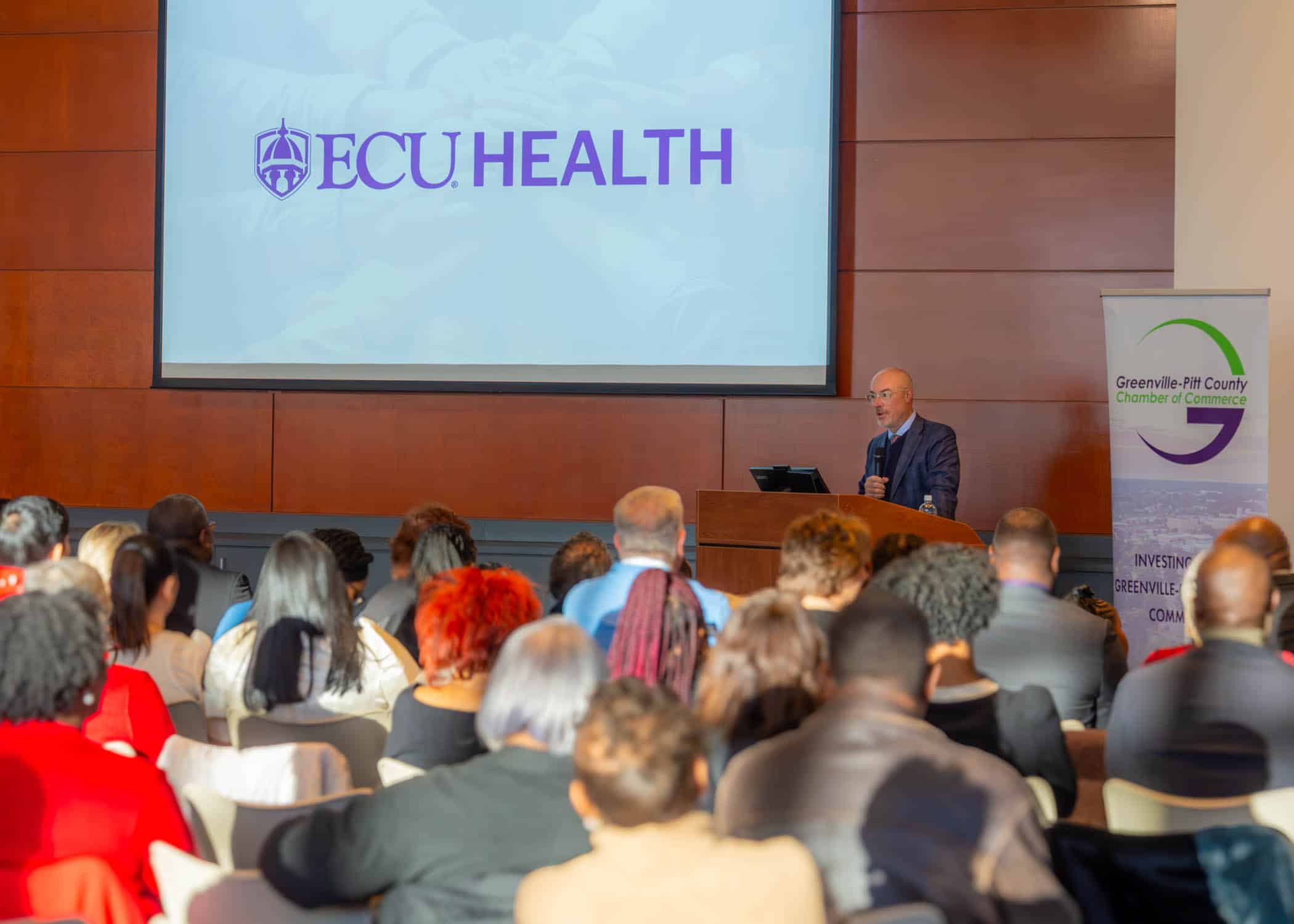 CommunityBreakfast-0001-Edit ECU Health COO Brian Floyd speaks during the 28th annual Community Unity Breakfast in Greenville