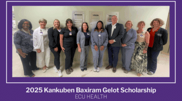 ECU Health team members pictured from left to right: Wendy Vann, Lisa Rushing, Ashlyn Hurdle, Alexis Harrell, Dee Dee Morris, Tomekia Perry, Brian Harvill, Andrea Blackburn, Kimberly Askew and Kasey Pearce.