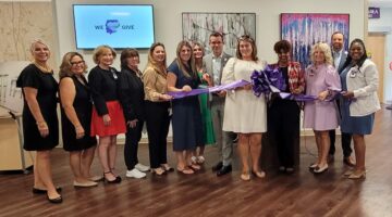ECU Health team members gather at ECU Health North Hospital for a ribbon cutting and dedication ceremony for a new CNA Program launched in 2025.